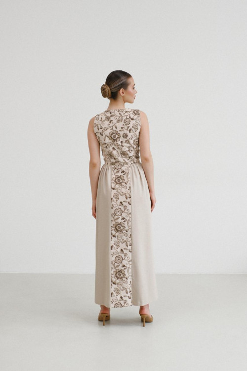 Wrap dress - beige
