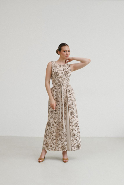 Wrap dress - beige