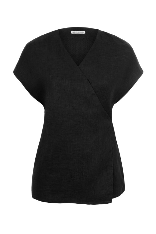 Waistcoat with hood - Black