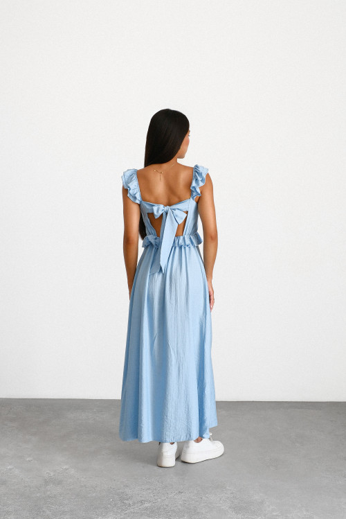 Sundress with ruffles - blue