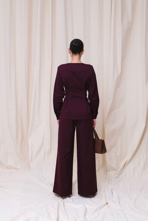 Shirt jacket - plum
