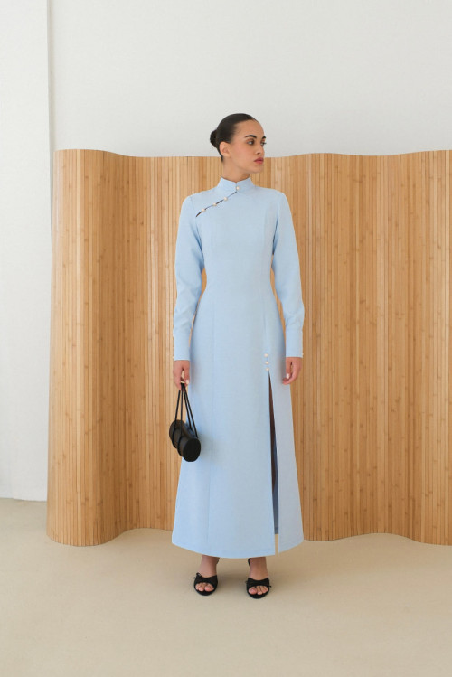 Dress with sleeves - Blue