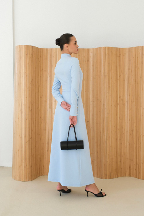 Dress with sleeves - Blue