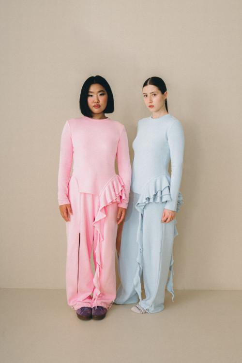 Trousers with a zipper - Blue