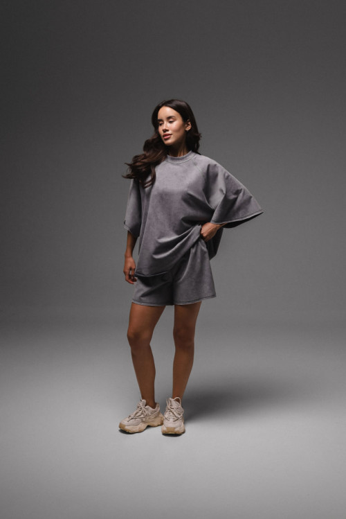 T-shirt- Light gray melange
