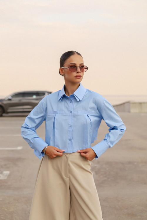 Crop shirt - Blue