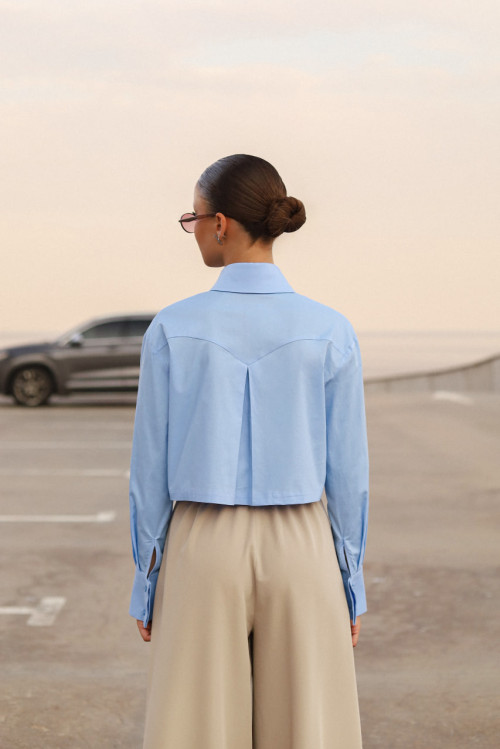 Crop shirt - Blue